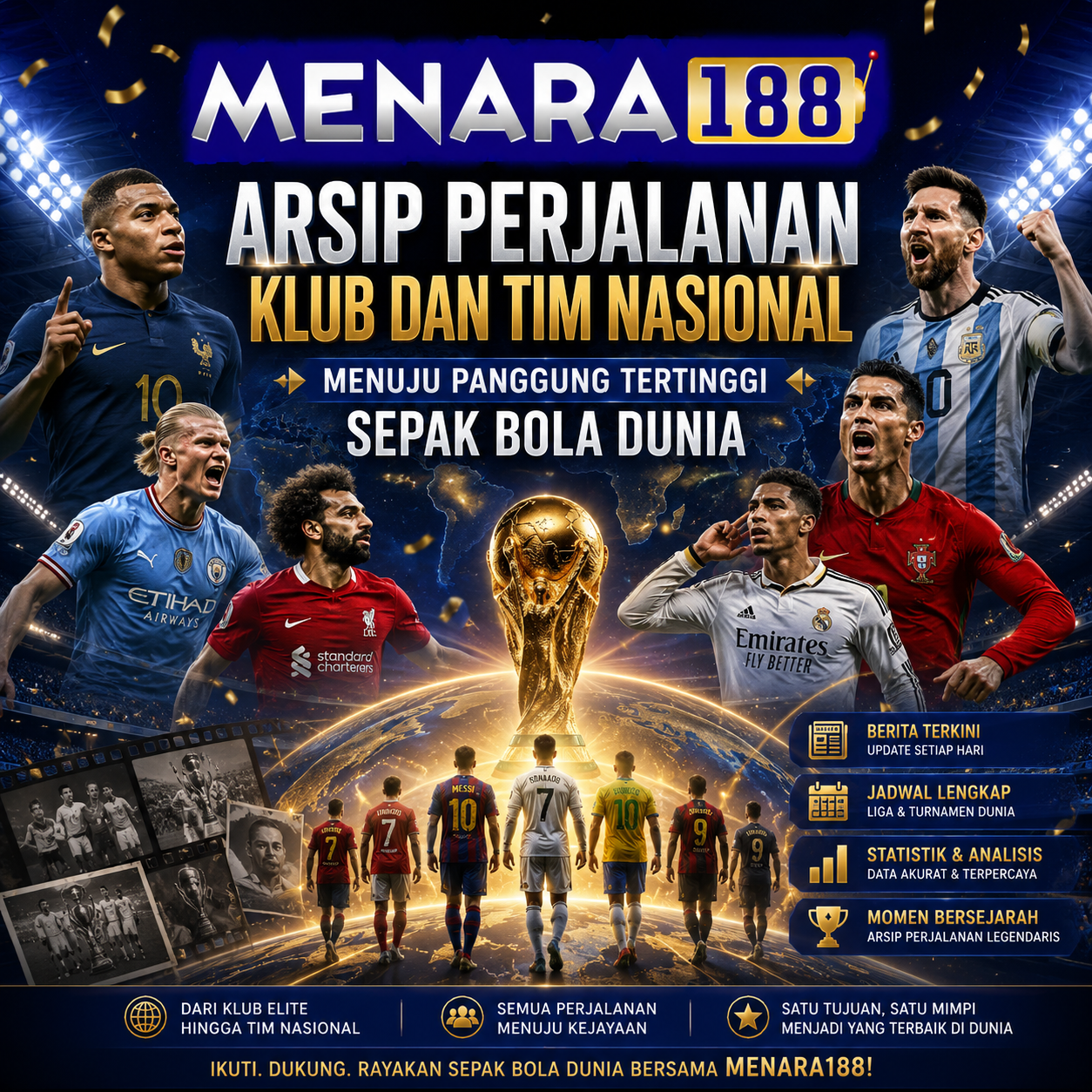 MENARA188: Arsip Perjalanan Klub dan Tim Nasional Menuju Panggung Tertinggi Sepak Bola Dunia